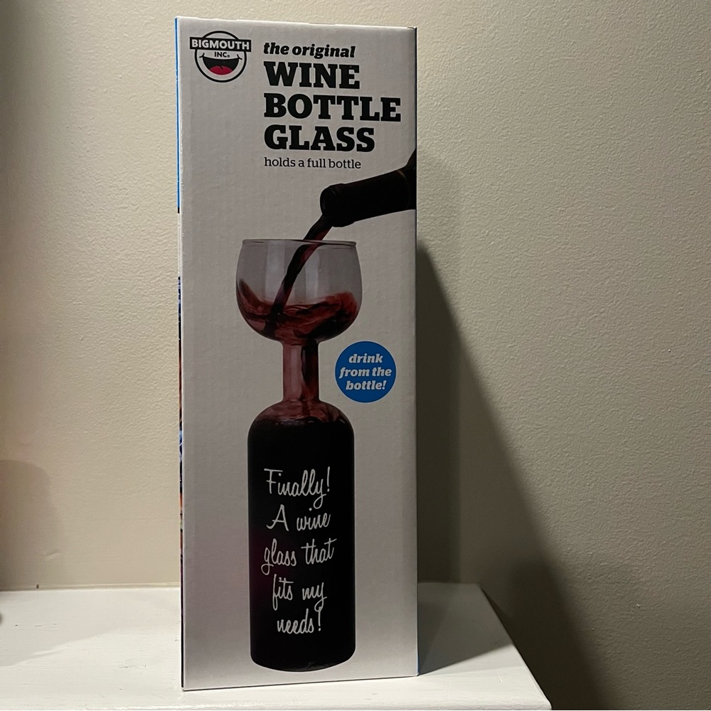 BigMouth Wine Bottle Glass
